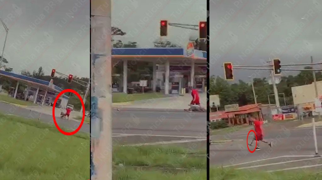 Captan en video violenta agresi&oacute;n contra un hombre en medio de carretera en Hatillo 