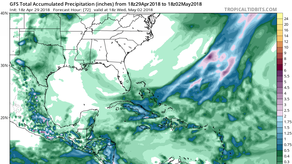  Escasa acumulaci&oacute;n de lluvia hasta mediados de semana 