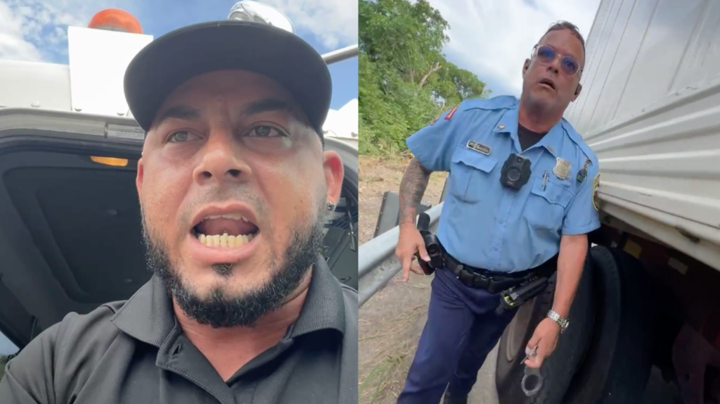  Video: Acusan a camionero que transmitió en vivo su intervención con la Policía en Arecibo 