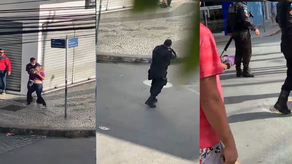  Impactante video del momento en que la polic&iacute;a de Brasil le salva la vida a una mujer 