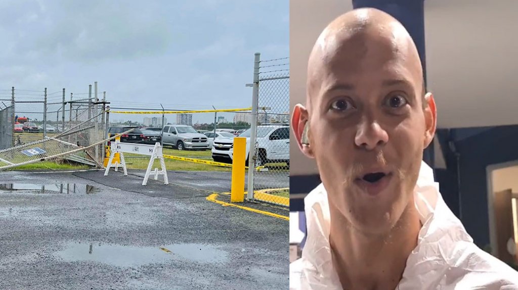  Video: Hombre que entr&oacute; a la pista del aeropuerto, se rob&oacute; una guagua y tumb&oacute; un port&oacute;n dice que es un emprendedor 