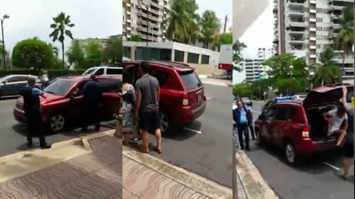 Video: "Pillan" a conductor de "Uber" violando la ley 22, tenía pasajeros hasta en el baúl 