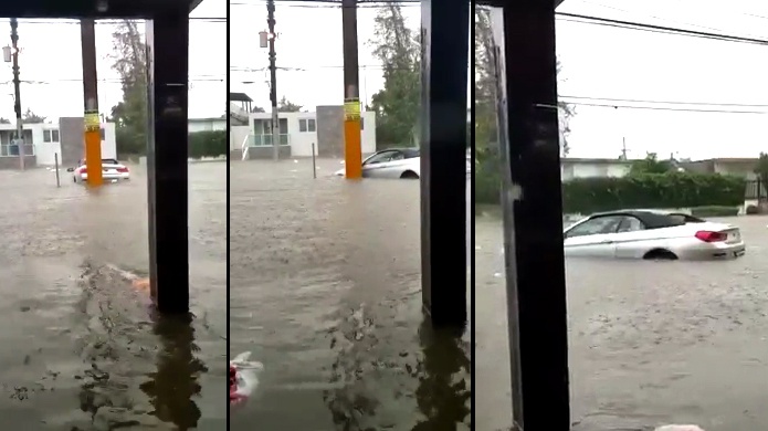 Video: BMW se hunde en plena carretera de Caguas 