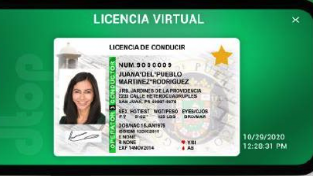  Secretaria DTOP recuerda que, por virtud de ley, la Licencia Virtual es un documento de identificaci&oacute;n leg&iacute;timo y v&aacute;lido para prop&oacute;sitos de identificaci&oacute;n oficial 
