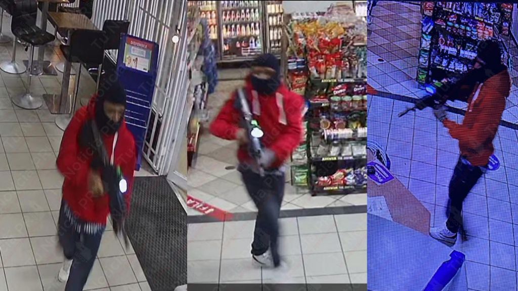  En video asaltante que lleg&oacute; con un rifle anoche a una gasolinera de Carolina 