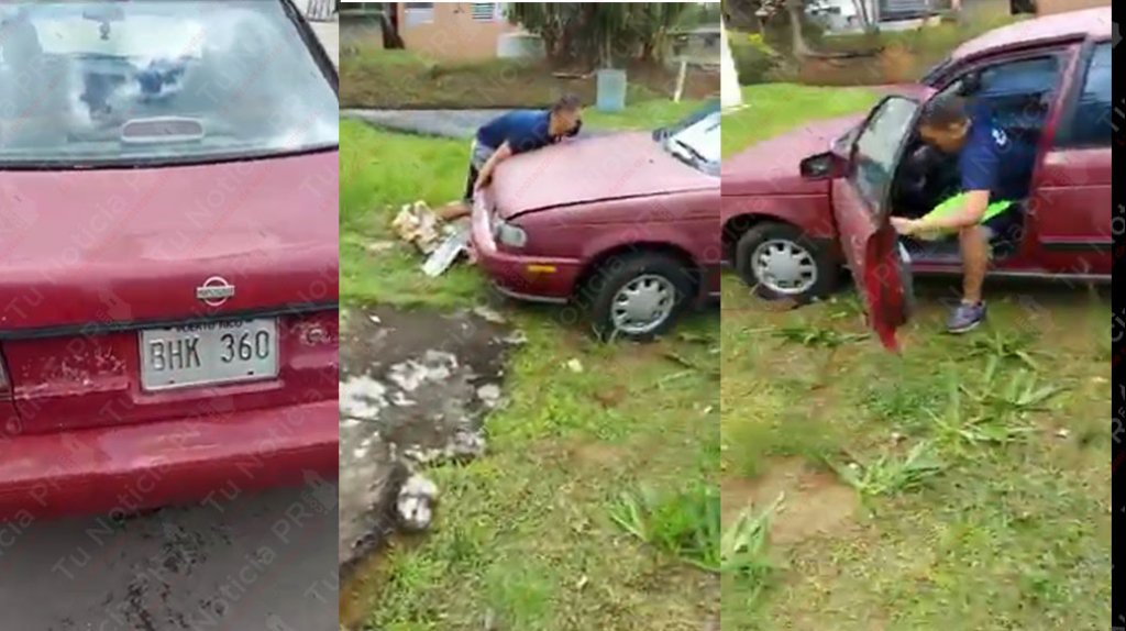  En video un &ldquo;caco &ldquo;que lo mangaron robando, trata de huir y el carro no le arranca 