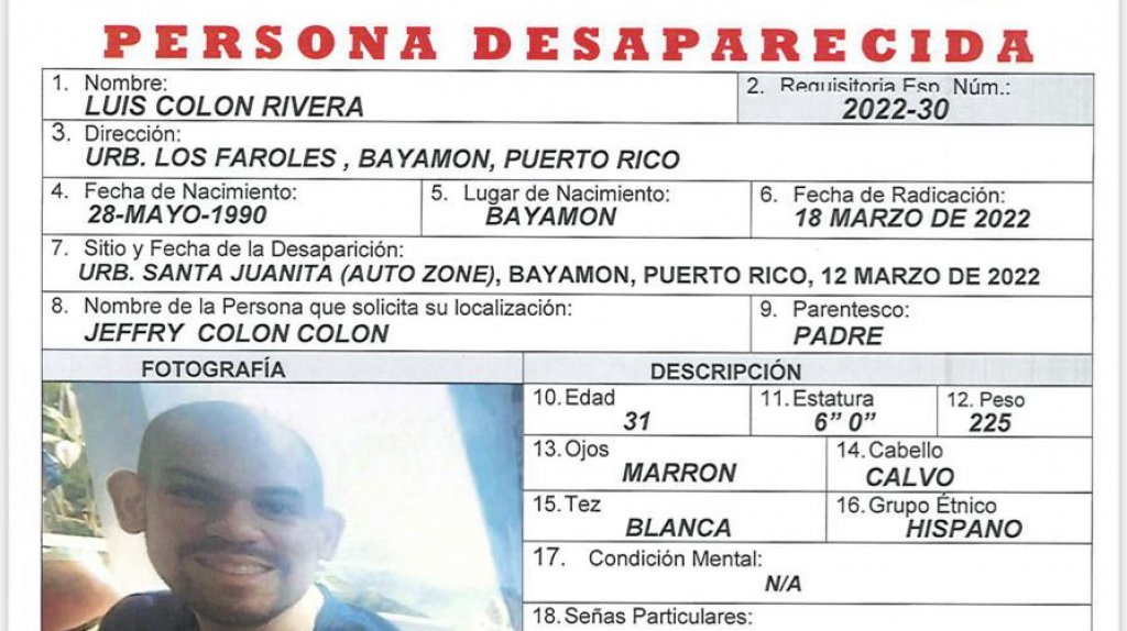  Buscan a persona desaparecida en Bayam&oacute;n 
