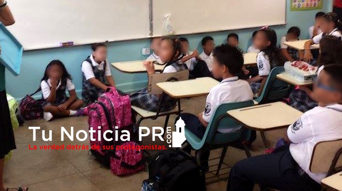 NiÃ±os en el Suelo el primer dÃ­a de clases por hacinamiento