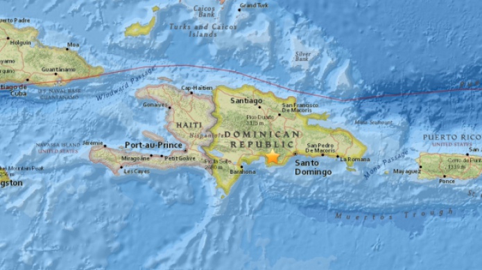 Se registra un sismo de magnitud 5,0 en la RepÃºblica Dominicana