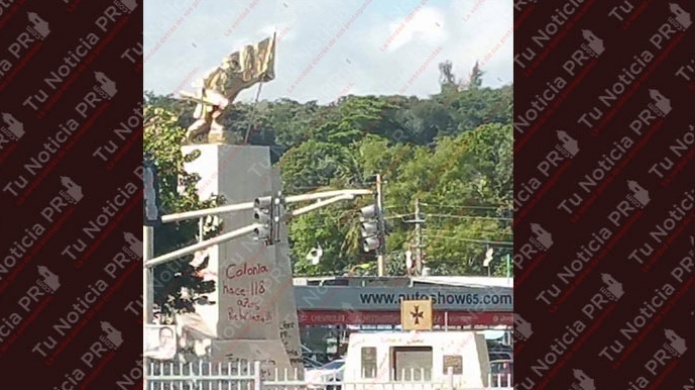 Vandalizan monumento al regimiento 65 de infantería  en Rio Piedras 