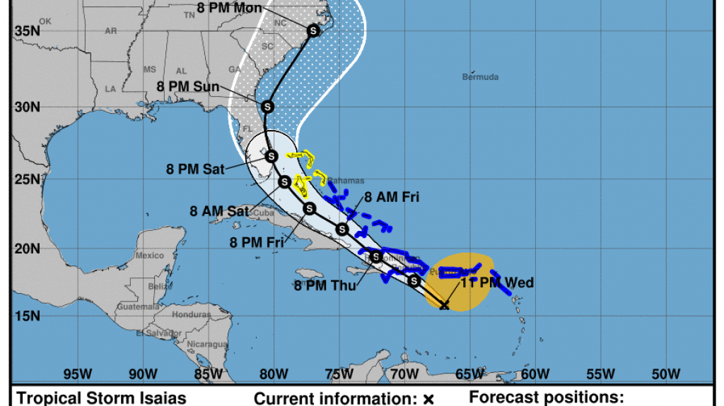  Oficialmente, "nace" la tormenta Isaías 