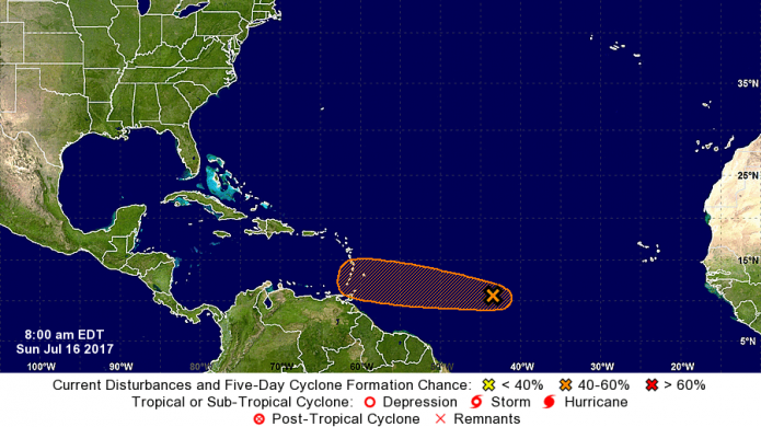 Nueva zona de sospecha ciclÃ³nica podrÃ­a moverse hacia el sur del Caribe a mediados de esta semana.