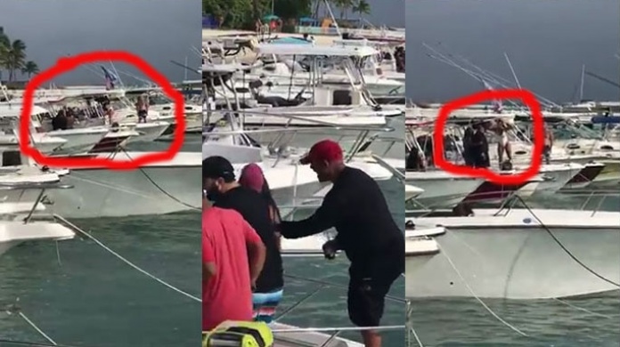 Video: Trifulca sobre botes en "Palomino" con armas de fuego 