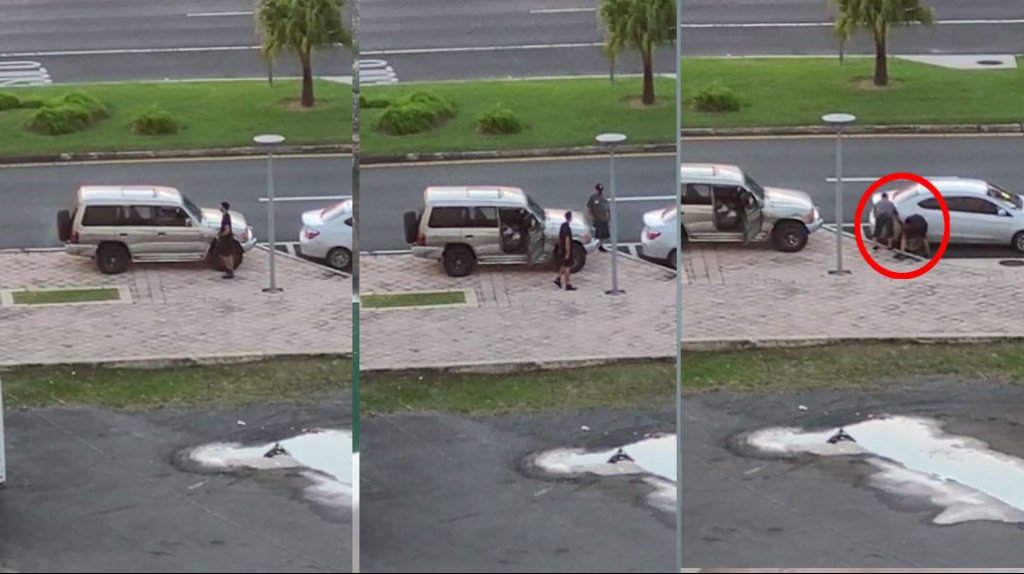  Captan en video a &ldquo;Cacos&rdquo; robando gomas de autos frente al Distrito T Mobile de San Juan 