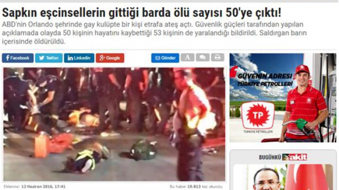 PeriÃ³dico turco: "50 pervertidos asesinados en un bar"