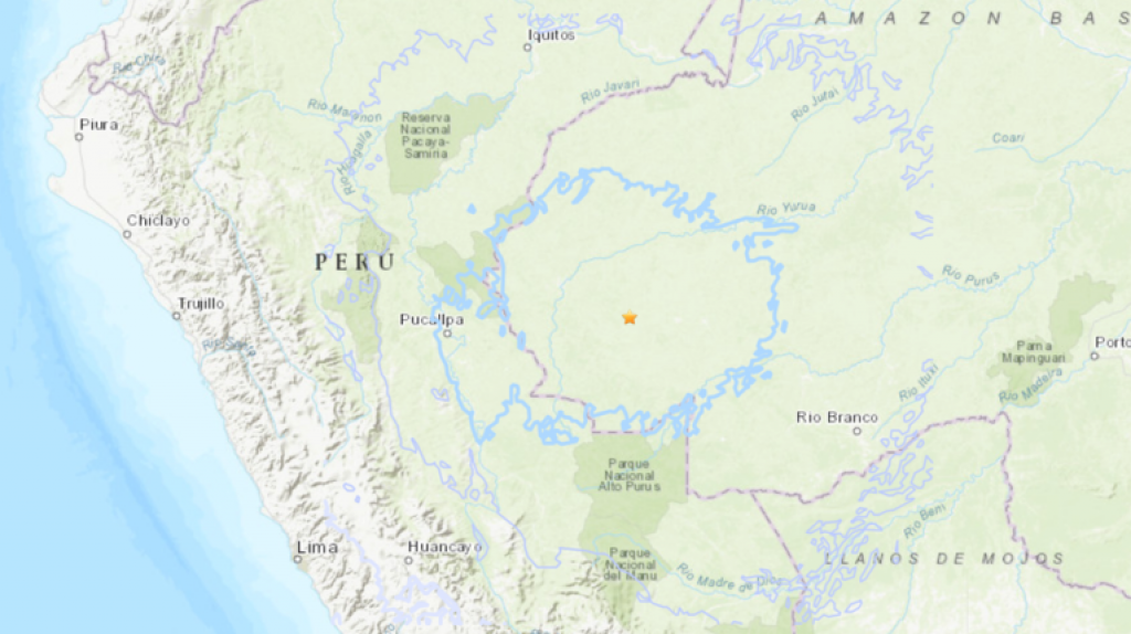  Un sismo de magnitud 6,8 se registra al oeste de Brasil 