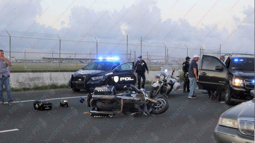  Herido polic&iacute;a estatal luego de accidente de auto en la Baldorioty 