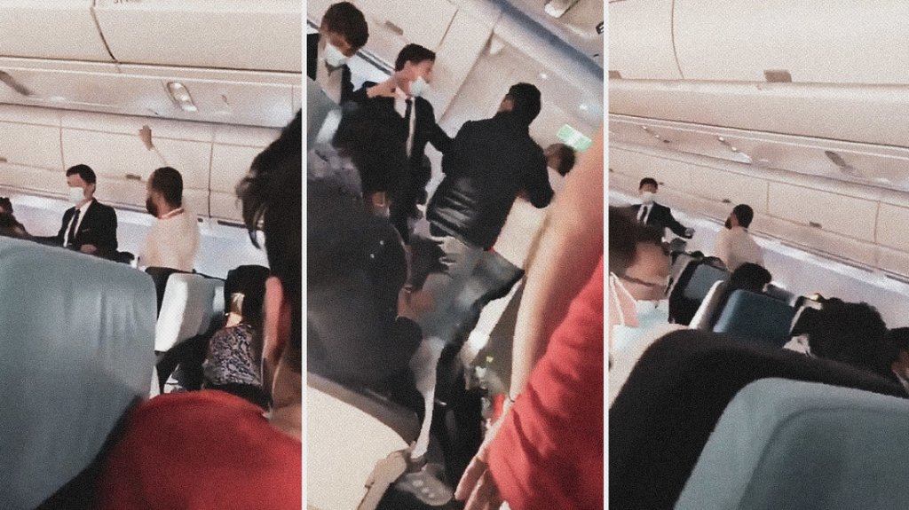  VIDEO: Un pasajero obliga a aterrizar un avi&oacute;n de emergencia tras atacar a la tripulaci&oacute;n 