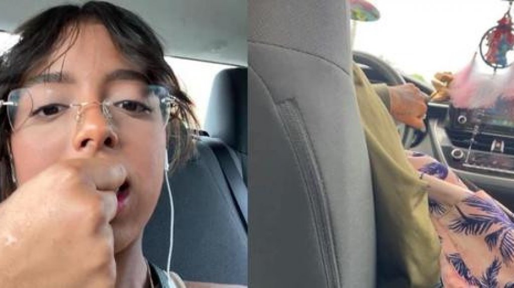  Aqu&iacute; el video que publico Lisha del conductor de Uber &ldquo;jal&aacute;ndose&rdquo; algo 