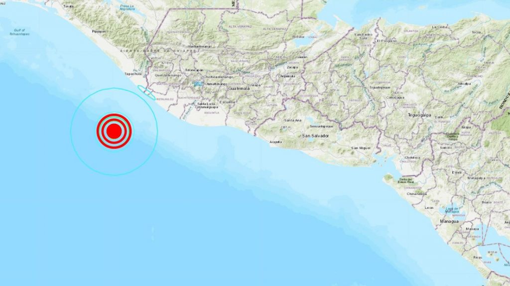  Se registra un sismo de magnitud 5,8 frente a las costas de Guatemala y M&eacute;xico 