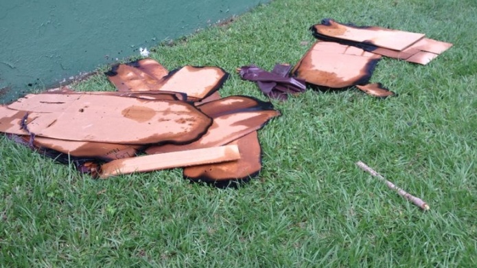 AUTORIDADES INVESTIGAN INCENDIO INTENCIONAL EN ESCUELA DE BASE RAMEY 