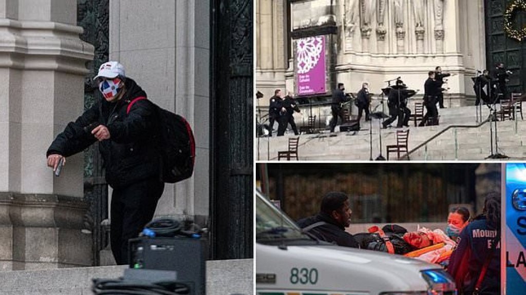  Publican video del momento en que la polic&iacute;a da muerte a pistolero en iglesia de Nueva York 