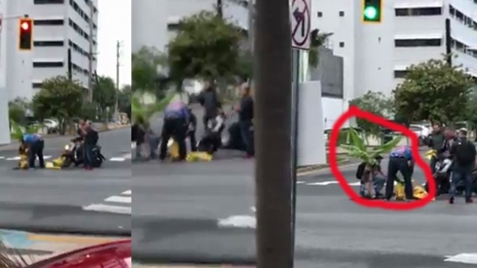 Video: Ciudadanos siembran mata de plÃ¡tano en "Hoyo" de una carretera de San Juan 