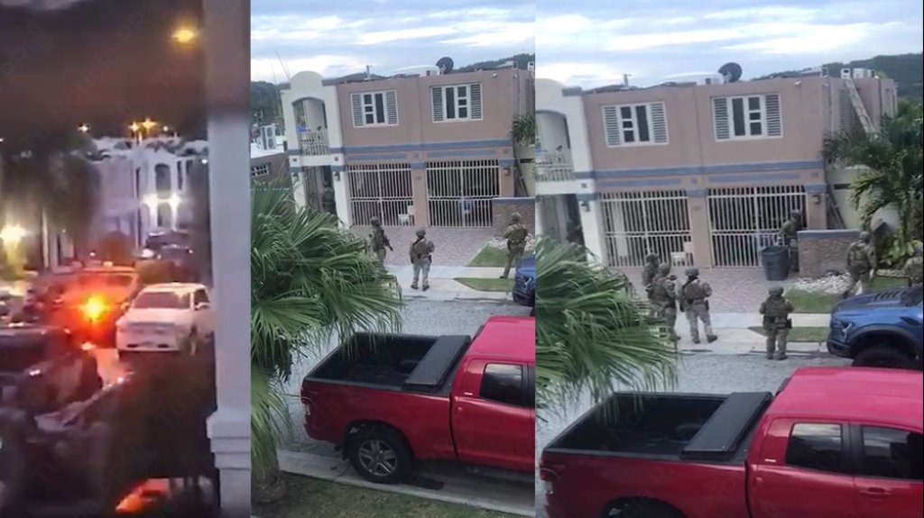  Video del momento en que FBI realiza allanamiento en la residencia de un miembro de la Guardia Nacional de PR. 