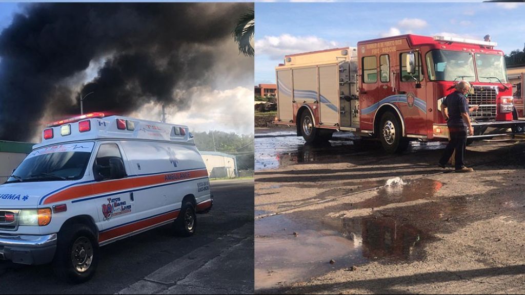  Fotos:Incendio en planta recicladora de neumáticos en Juncos 