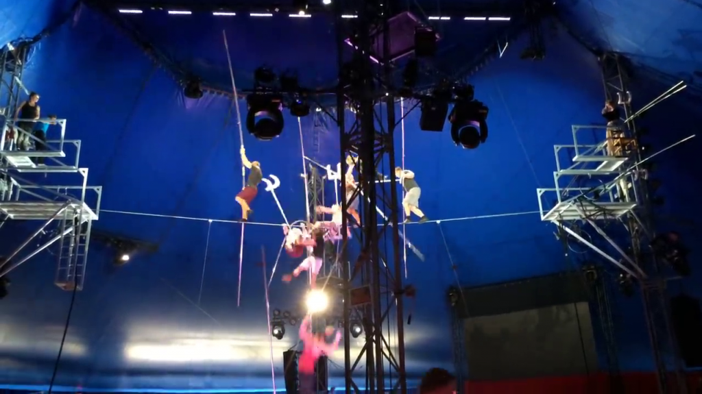  Difunden video de terrible ca&iacute;da de equilibristas en circo de EE.UU. 