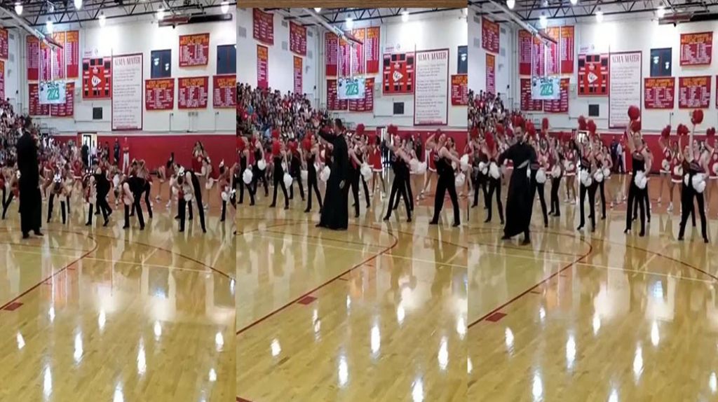  Viral video de sacerdote de Adjuntas bailando con estudiantes en escuela de Estados Unidos 