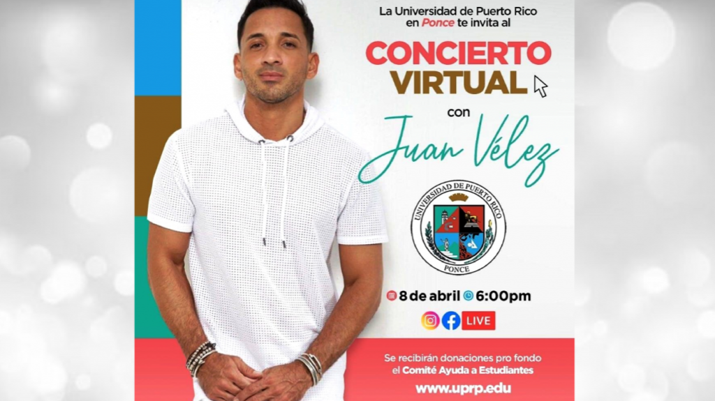  Juan V&eacute;lez ofrecer&aacute; concierto virtual para ir en ayuda de estudiantes con necesidades econ&oacute;micas 