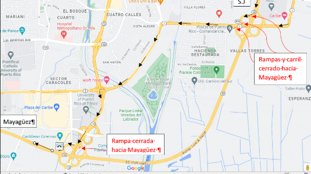  Cierre parcial en Autopista Luis A. Ferré en Ponce este sábado 