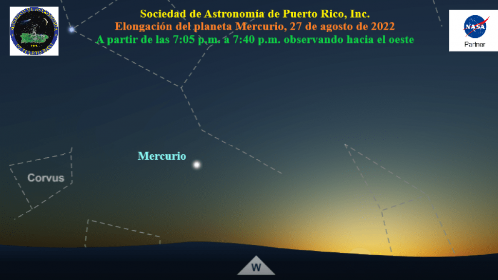  Observe este sábado al planeta Mercurio a simple vista durante su elongación 