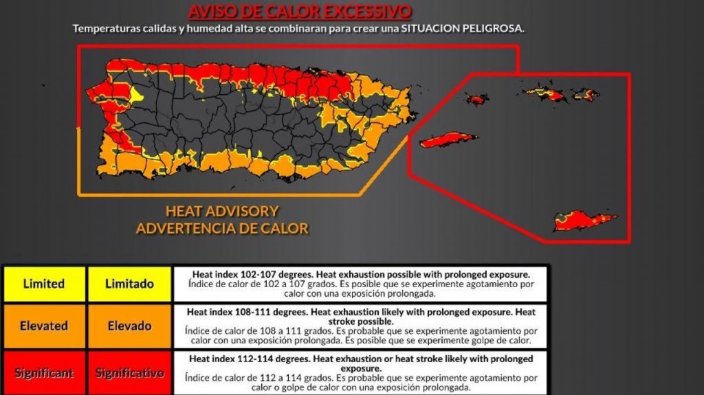  Aviso de calor excesivo 