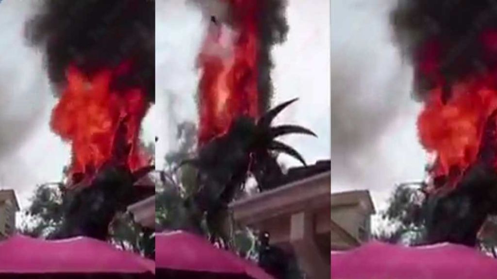  Video: Se prende en fuego la carroza de la pel&iacute;cula Mal&eacute;fica en Magic Kingdom 
