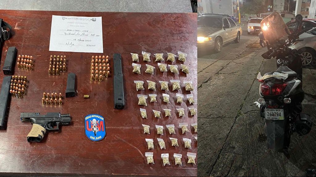  Ocupan dos motoras y una pistola autom&aacute;tica en Llorens Torres esta madrugas 