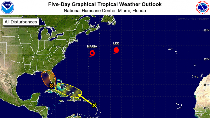 Vaguada con baja presiÃ³n que pasarÃ¡ sobre la isla tiene potencial ciclÃ³nico en 5 dÃ­as.