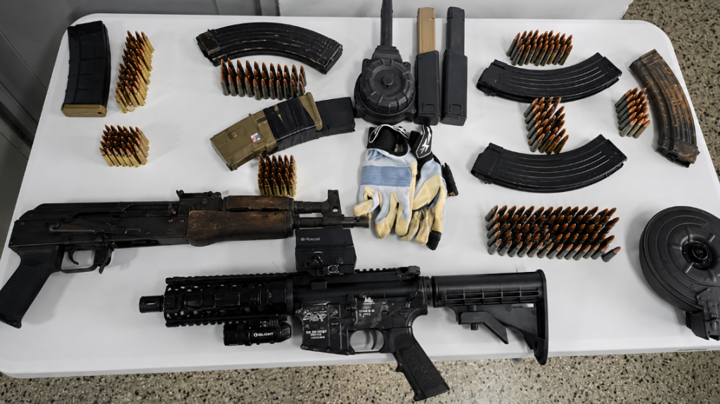  Hallan rifles AR-15 y AK-47 junto a m&aacute;s de 500 municiones en Can&oacute;vanas 