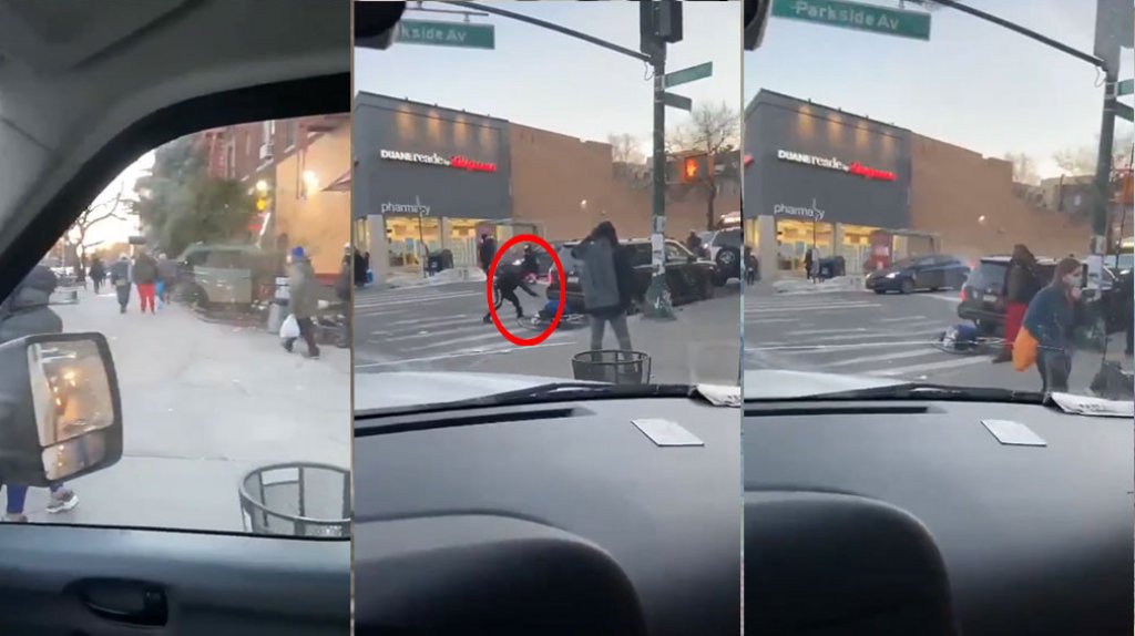  Captan en video la paliza con un bate que le dieron a un ciclista 