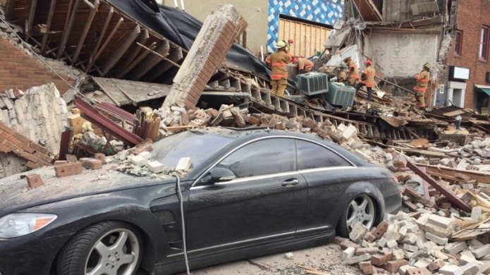 Edificio colapsa en Sioux City, Iowa