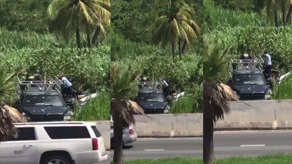  Captan en video a dos “Puercos” lanzando escombros y basura en la Baldorioty 