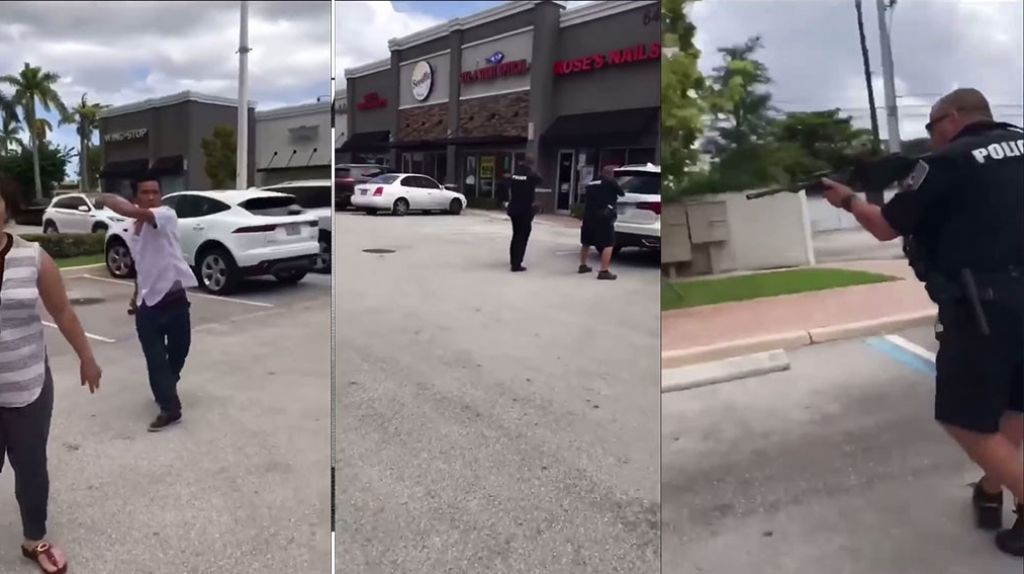  Video: Un camar&oacute;grafo imprudente durante el arresto de un hombre armado 