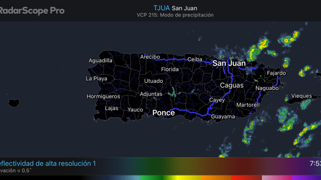  Lluvias pasajeras, pero de poca acumulación, hacia el este y noreste de la Isla 