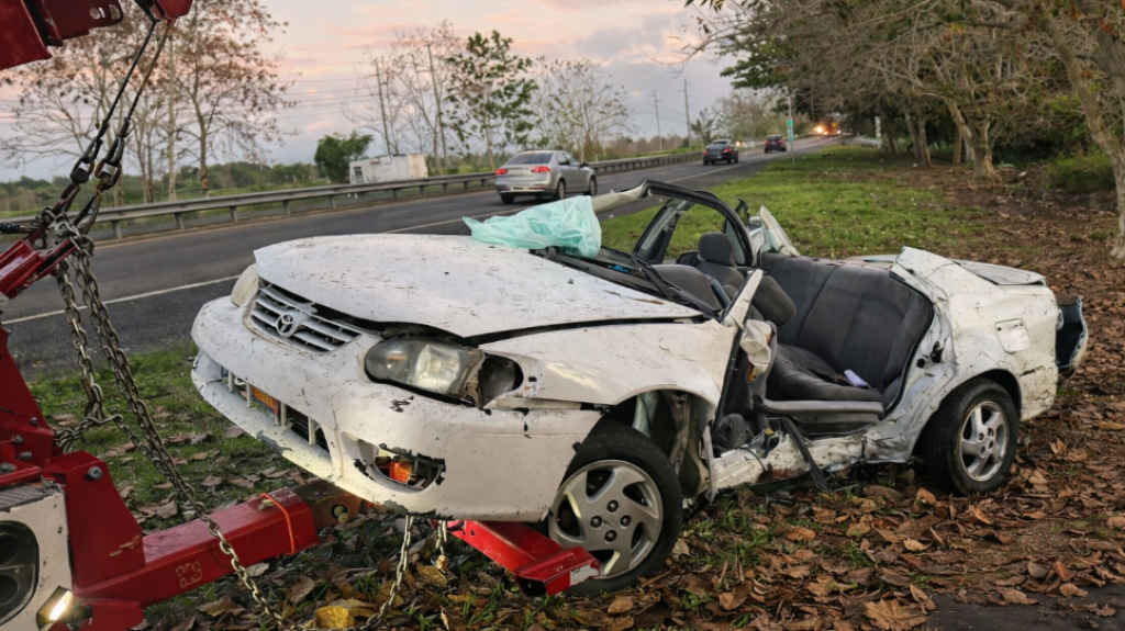  Dos mujeres resultan heridas tras aparatoso choque contra &aacute;rbol en Aguada 