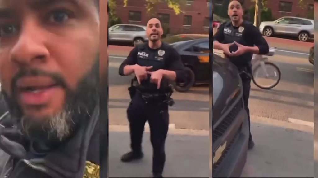  Video: Policía de Nueva York se burla de pandillero lanzando gestos de pandillas rivales 