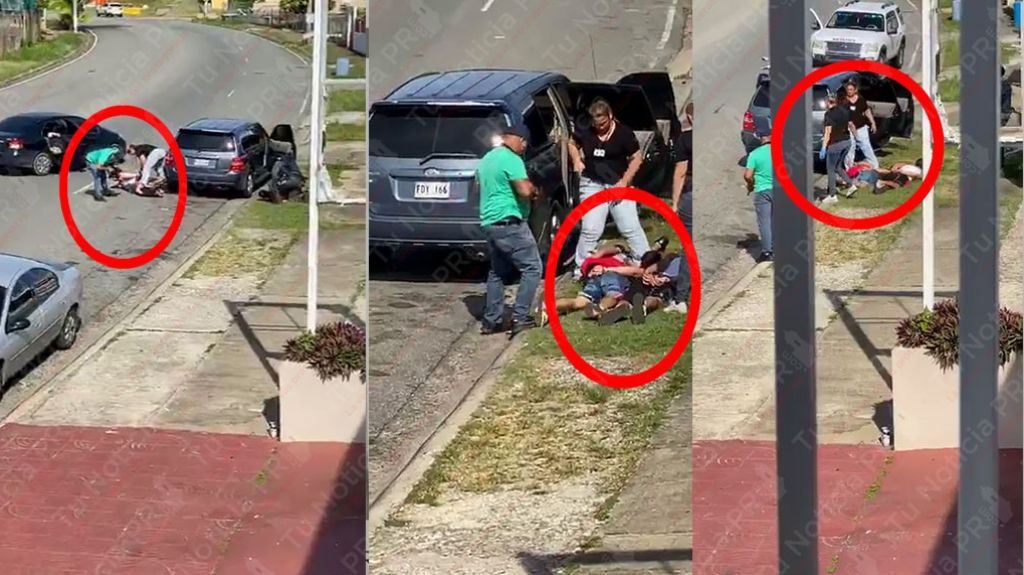  En video: momento en agentes de Fajardo realizan el arresto de varios hombres 