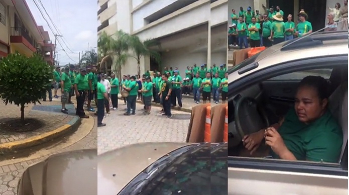 Mujer en Aguadilla estalla en llantos luego que manifestantes de la AAA le prohibieran el paso