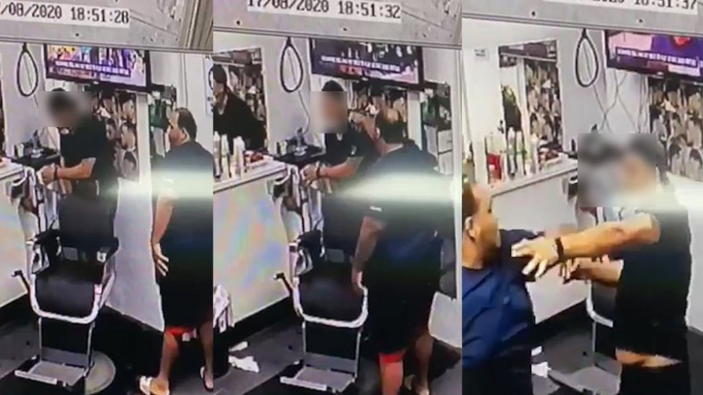  Video: Momento en que un hombre armado asalta barber&iacute;a en Barrio Obrero 