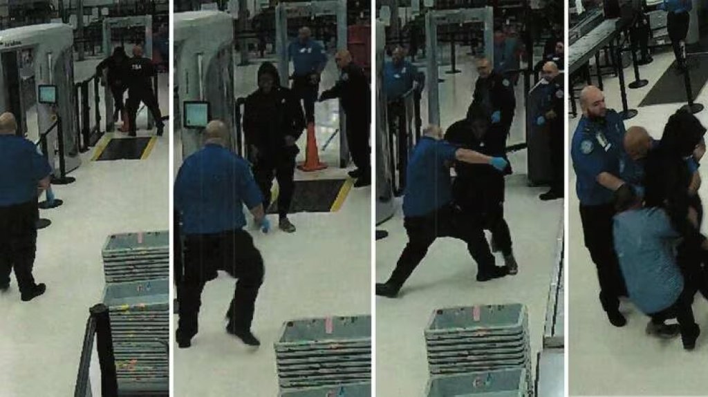  Fotos: Hombre en aeropuerto Luis Mu&ntilde;oz Mar&iacute;n se lanza sobre oficiales del TSA 